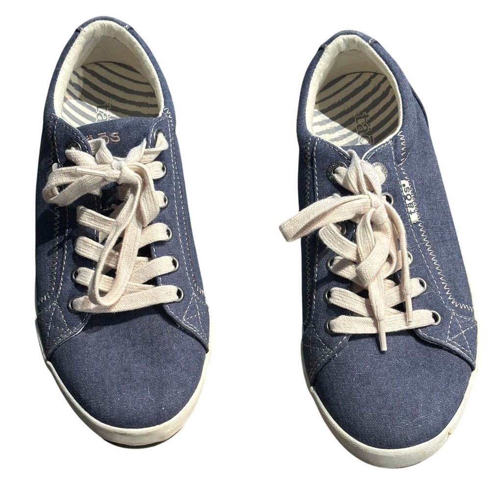 Taos Star Blue Canvas Lace Upโ Sneakers Womens 8 Low Top STA-12844